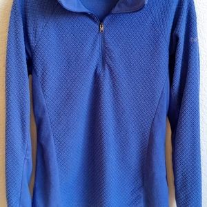Columbia womens half zip pullover fleece. Blue. Size small.